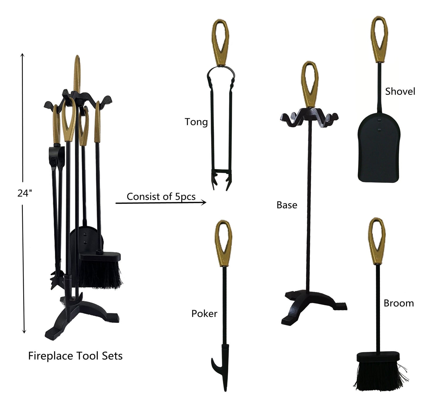 VODA™️ FIREPLACE TOOLS SET VDTS203 VODA SHOP
