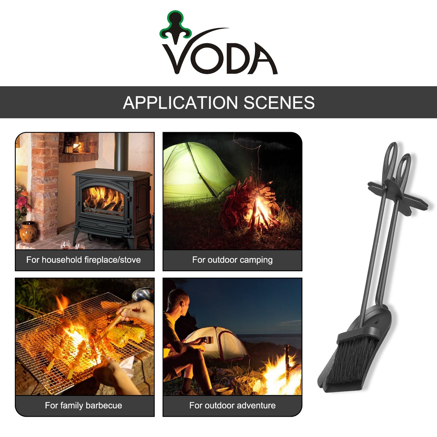 VODA™️ fireplace tools set VDTS400 VODA SHOP