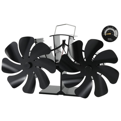 16 Blades Mini Heat Powered Fan Fireplace Eco Fans Silent for Home Wood Burning/Log Burner