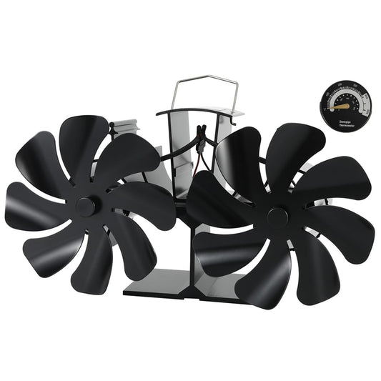 16 Blades Mini Heat Powered Fan Fireplace Eco Fans Silent for Home Wood Burning/Log Burner