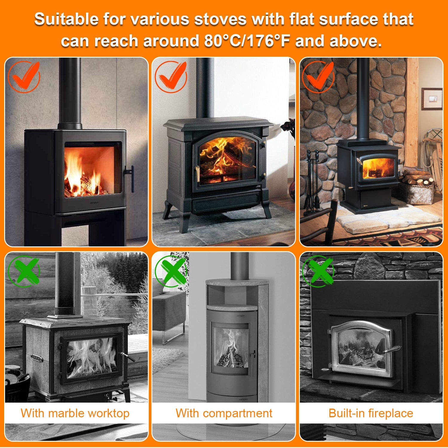 Popular 4 BLADE STOVE FAN VDSF654 VODA SHOP
