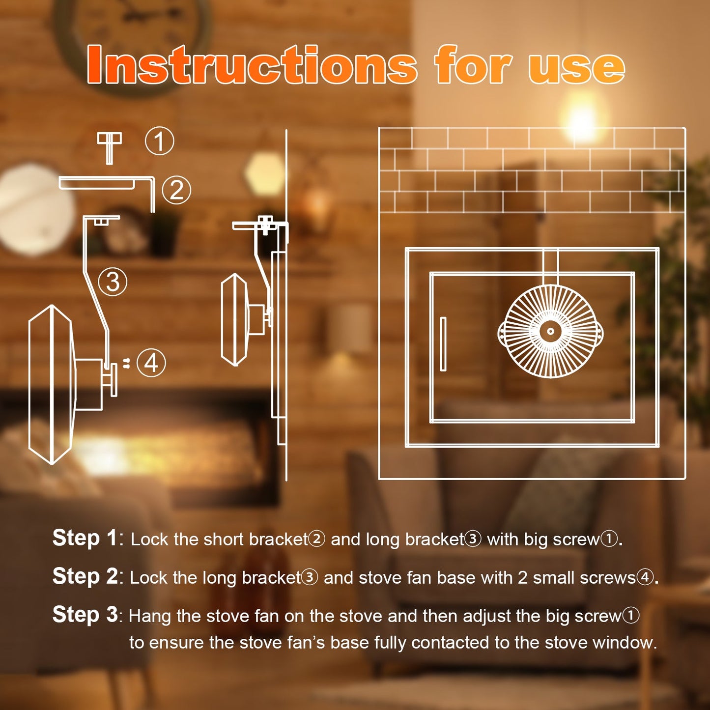 VODA Hanging Wood Burner Stove Fan With Protecting shell VODA SHOP
