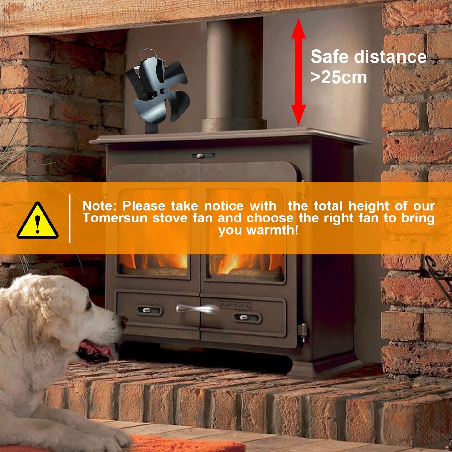 4 Blade Stove Fan VDSF684S VODA SHOP